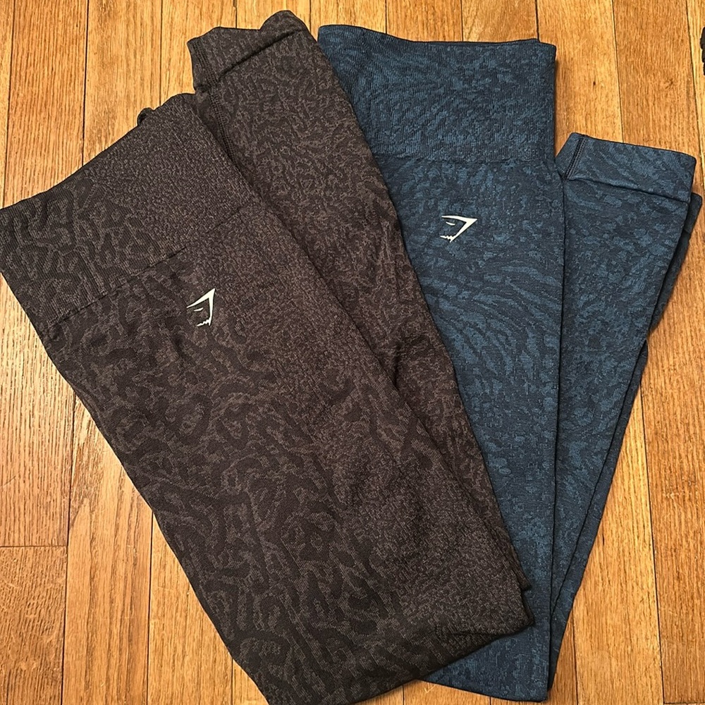 GYMSHARK scrunch animal print leggings